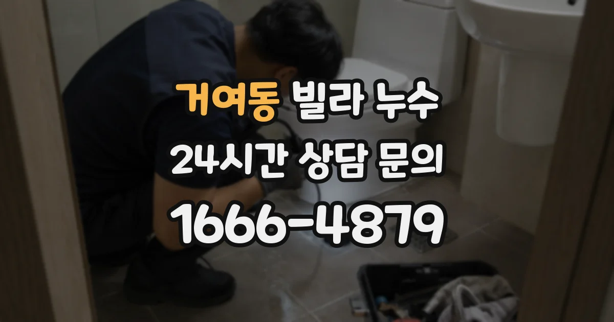 거여동 빌라 누수