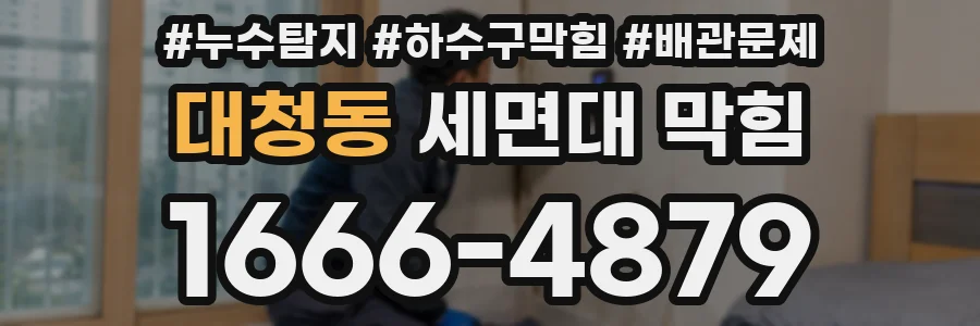 대청동 세면대 막힘