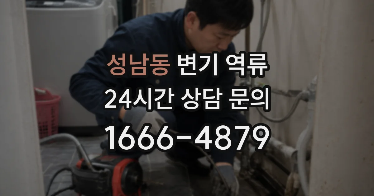 성남동 변기 역류