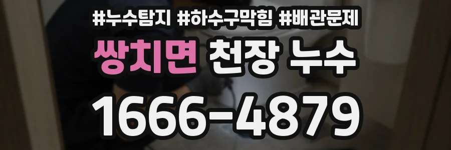 쌍치면 천장 누수