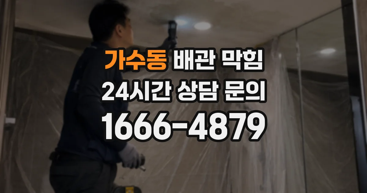 가수동 배관 막힘
