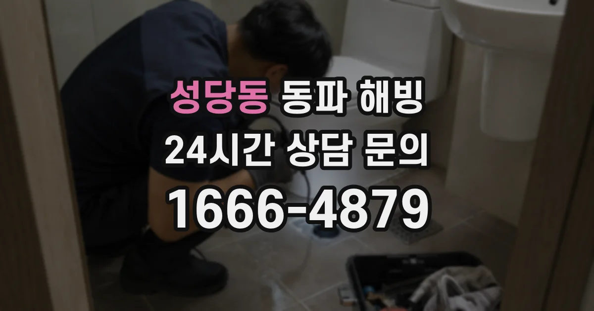 성당동 동파 해빙