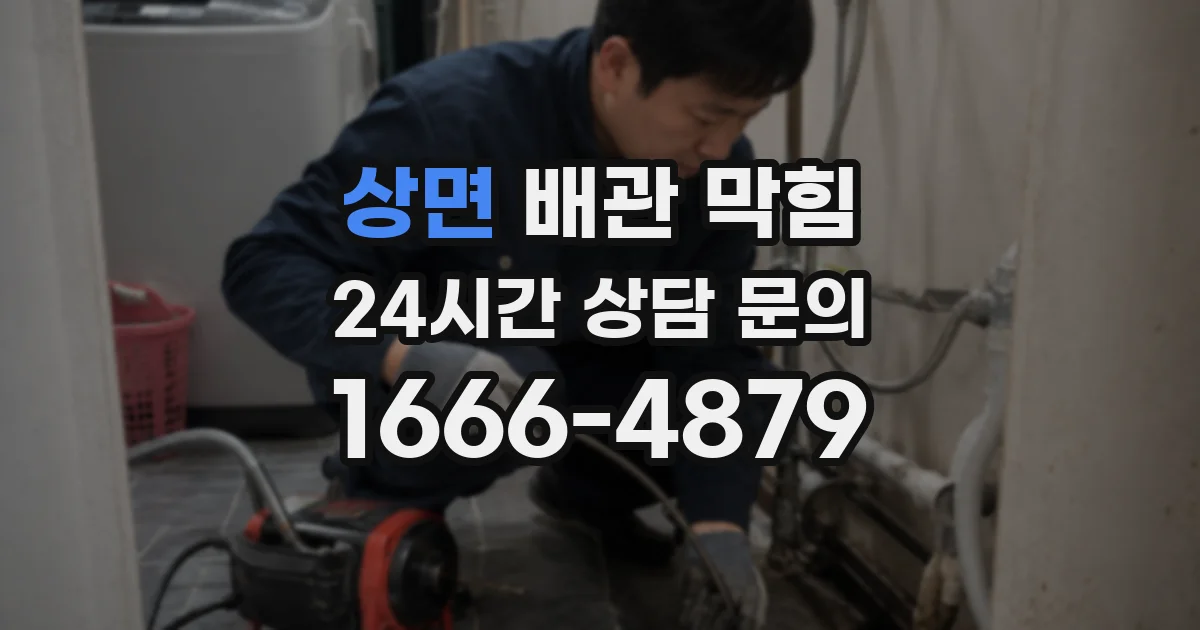 상면 배관 막힘