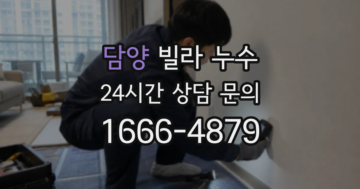 담양 빌라 누수