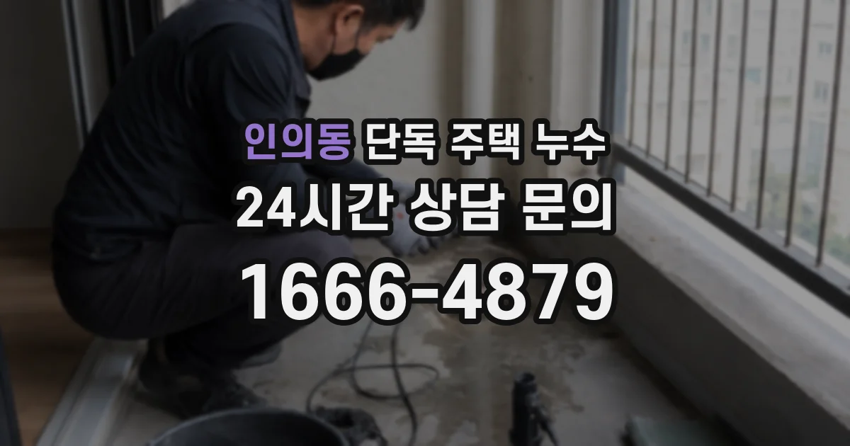 인의동 단독 주택 누수