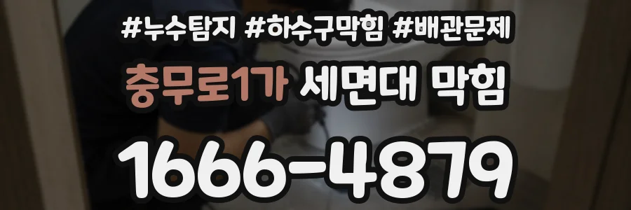 충무로1가 세면대 막힘