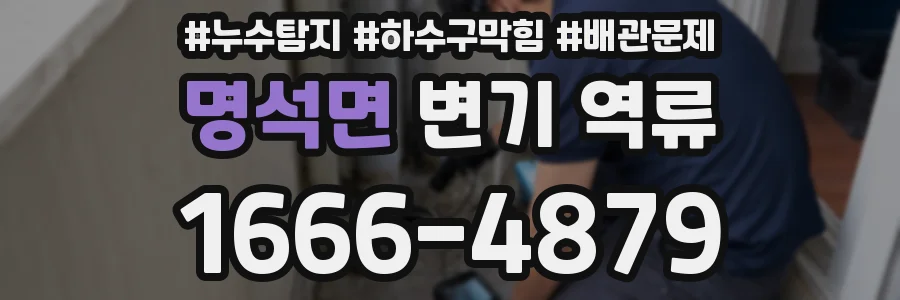 명석면 변기 역류