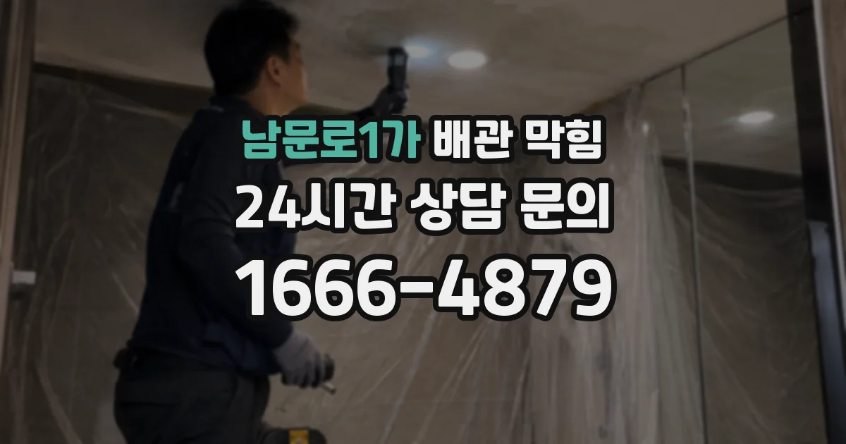 남문로1가 배관 막힘