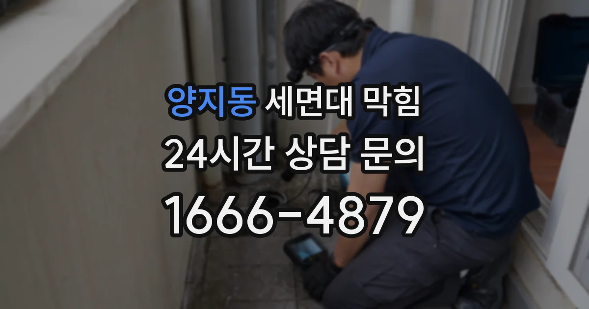 양지동 세면대 막힘
