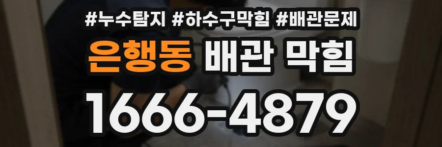 은행동 배관 막힘