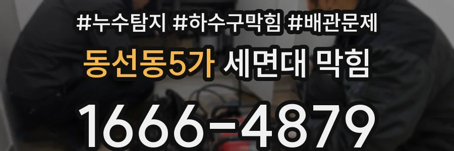 동선동5가 세면대 막힘