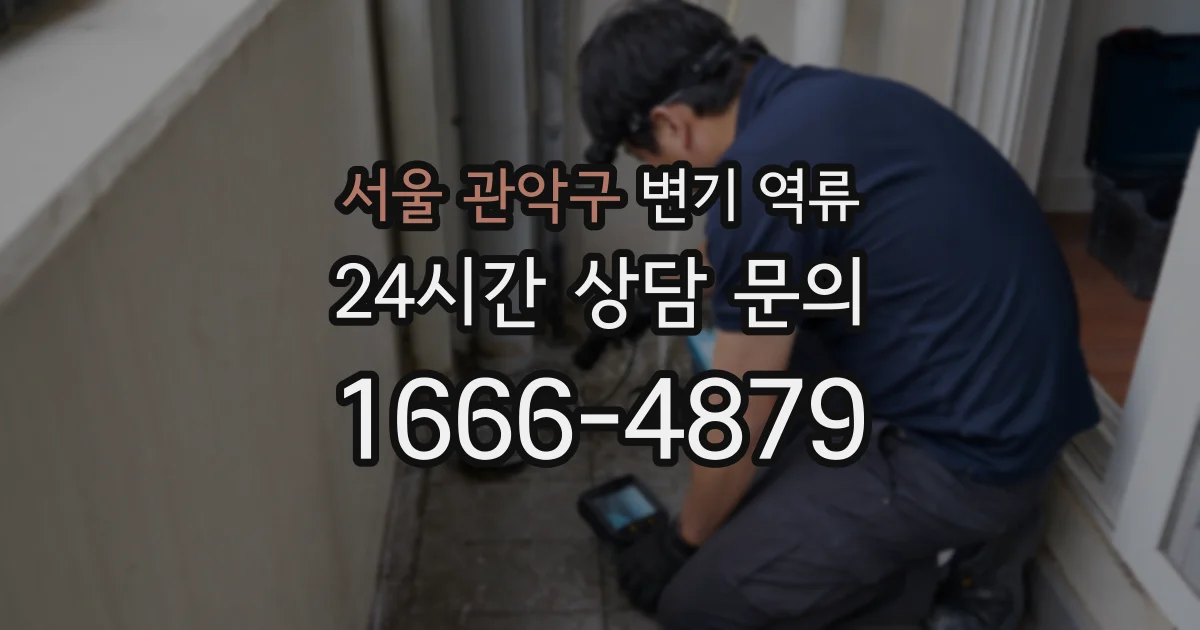 서울 관악구 변기 역류
