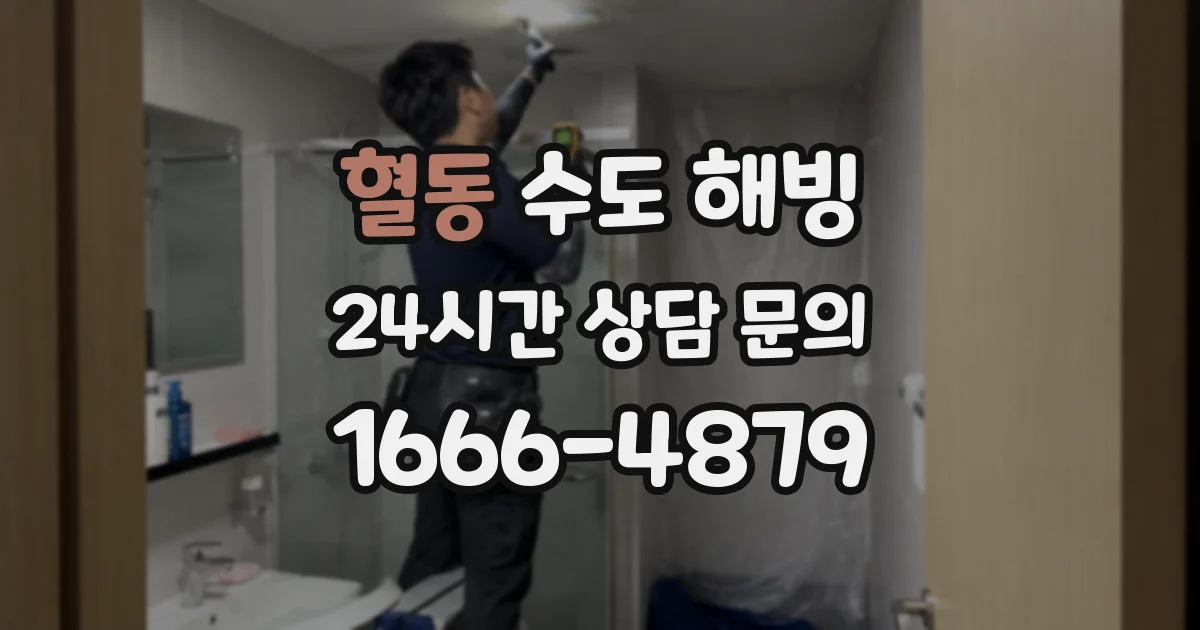 혈동 수도 해빙