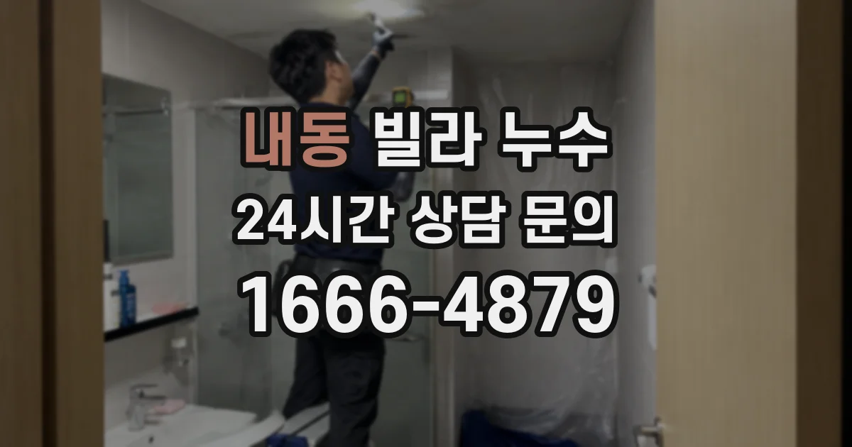 내동 빌라 누수