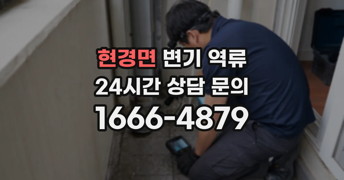 현경면 변기 역류