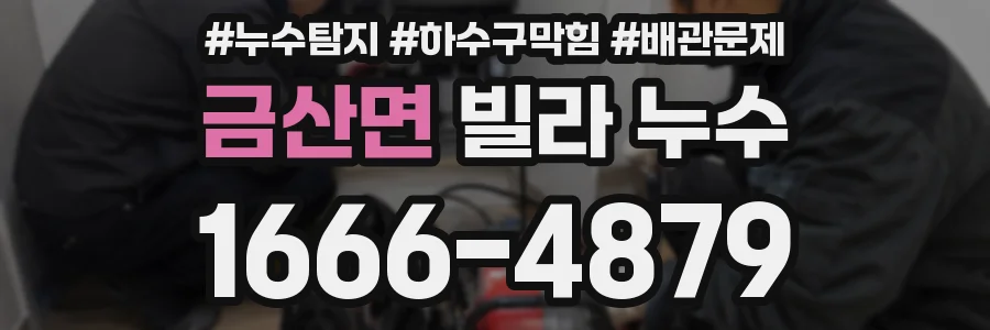 금산면 빌라 누수