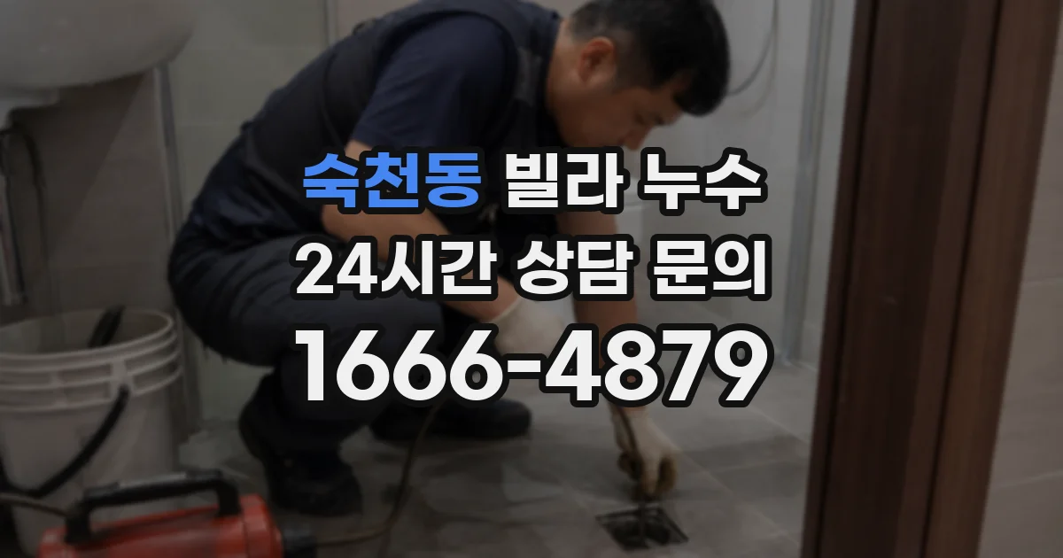 숙천동 빌라 누수