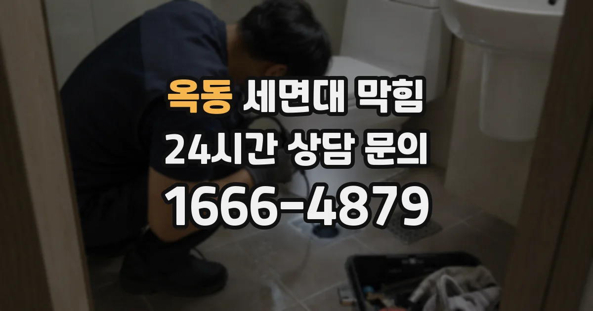 옥동 세면대 막힘