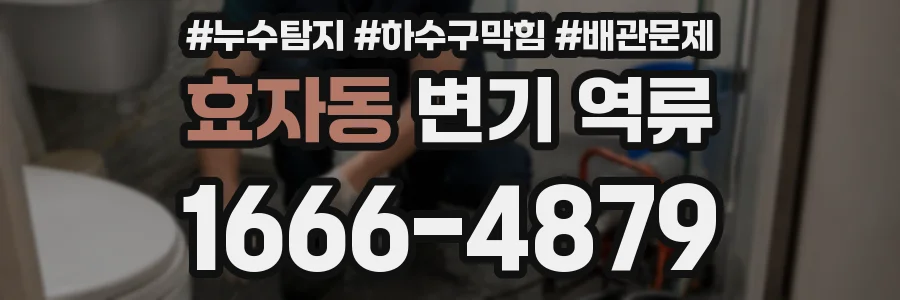 효자동 변기 역류
