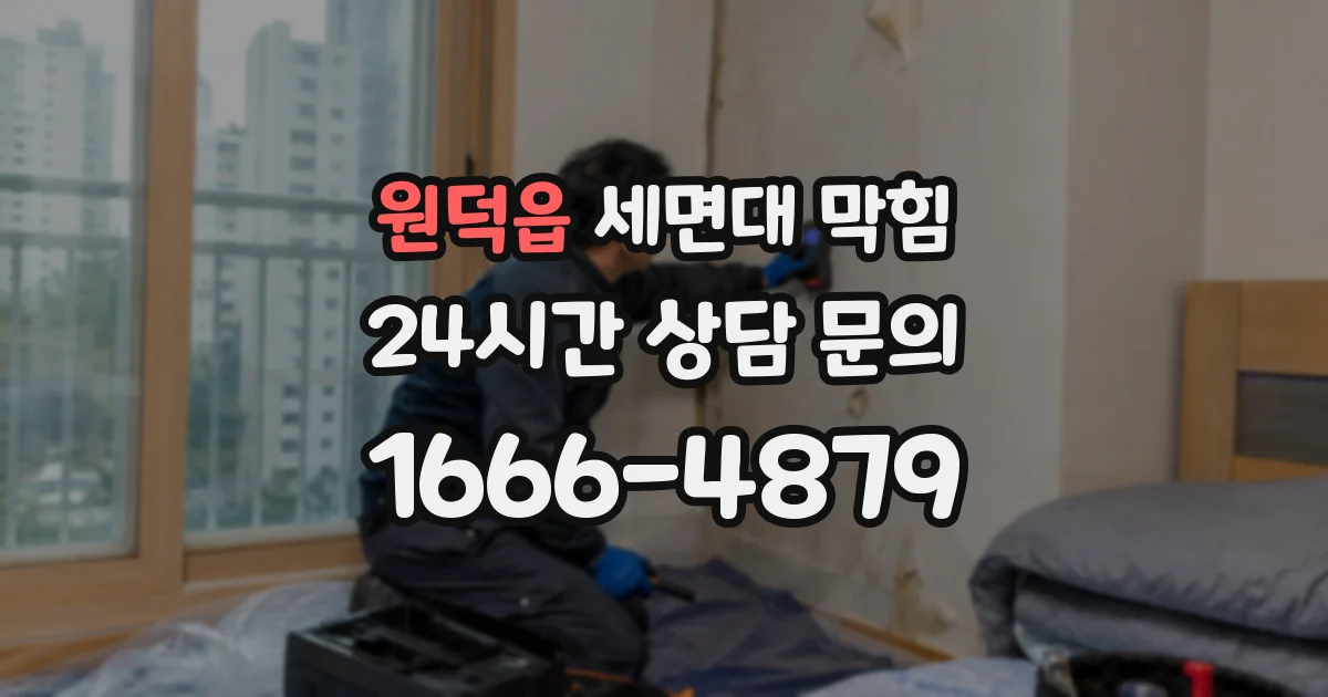 원덕읍 세면대 막힘
