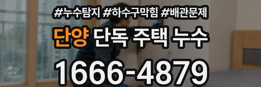 단양 단독 주택 누수