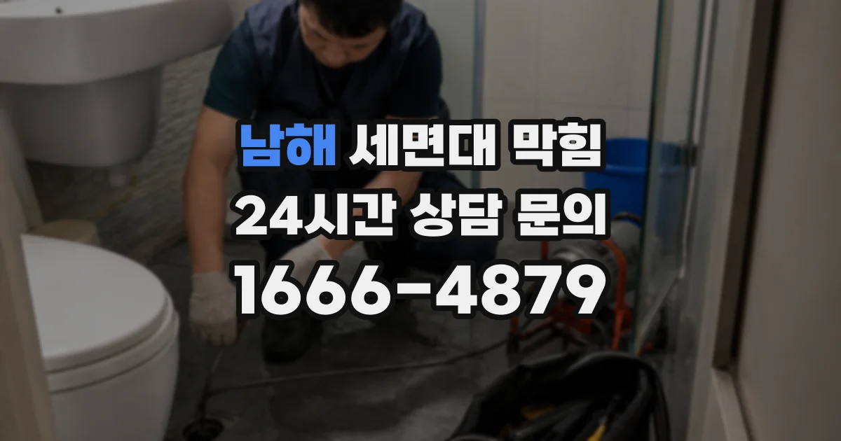 남해 세면대 막힘