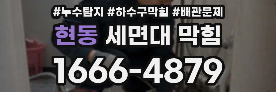 현동 세면대 막힘
