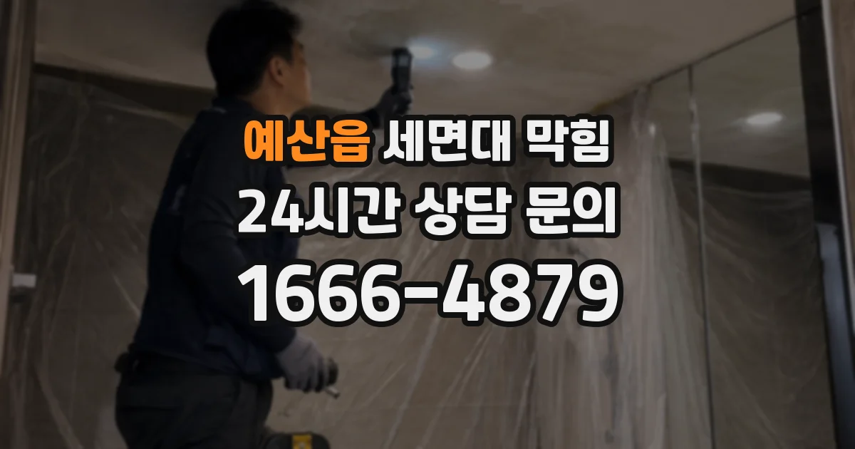 예산읍 세면대 막힘