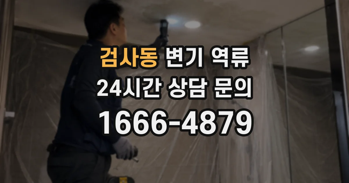 검사동 변기 역류