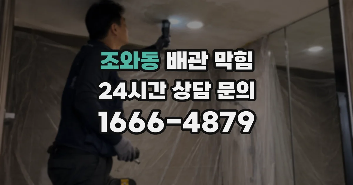 조와동 배관 막힘