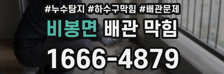 비봉면 배관 막힘