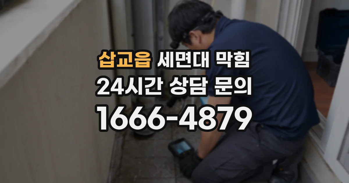 삽교읍 세면대 막힘