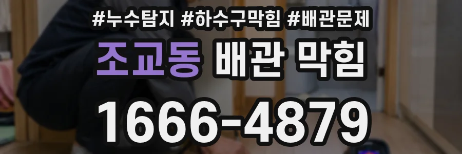 조교동 배관 막힘