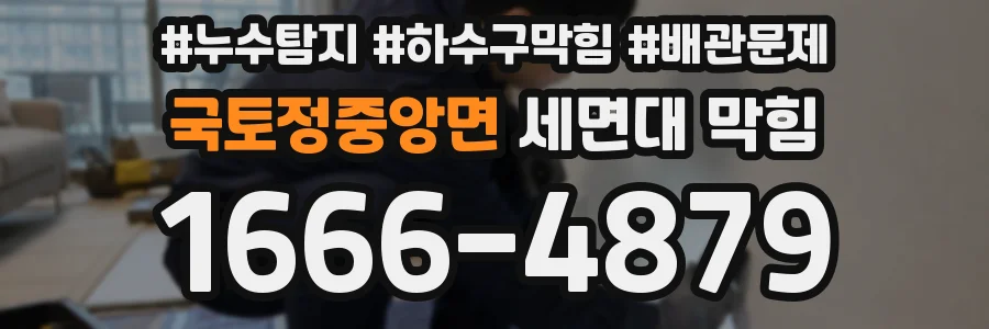 국토정중앙면 세면대 막힘