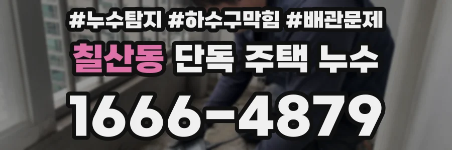 칠산동 단독 주택 누수