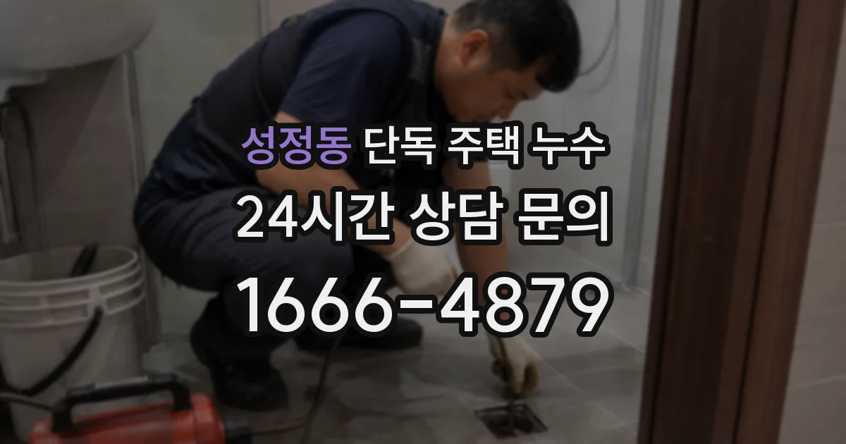 성정동 단독 주택 누수