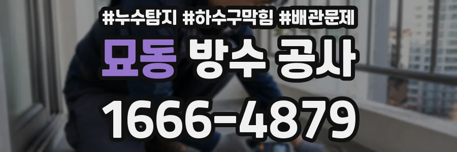 묘동 방수 공사