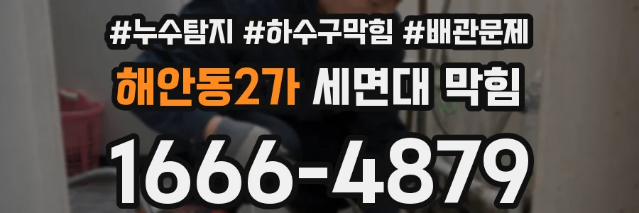 해안동2가 세면대 막힘
