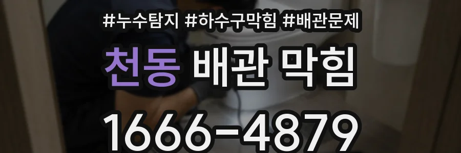 천동 배관 막힘
