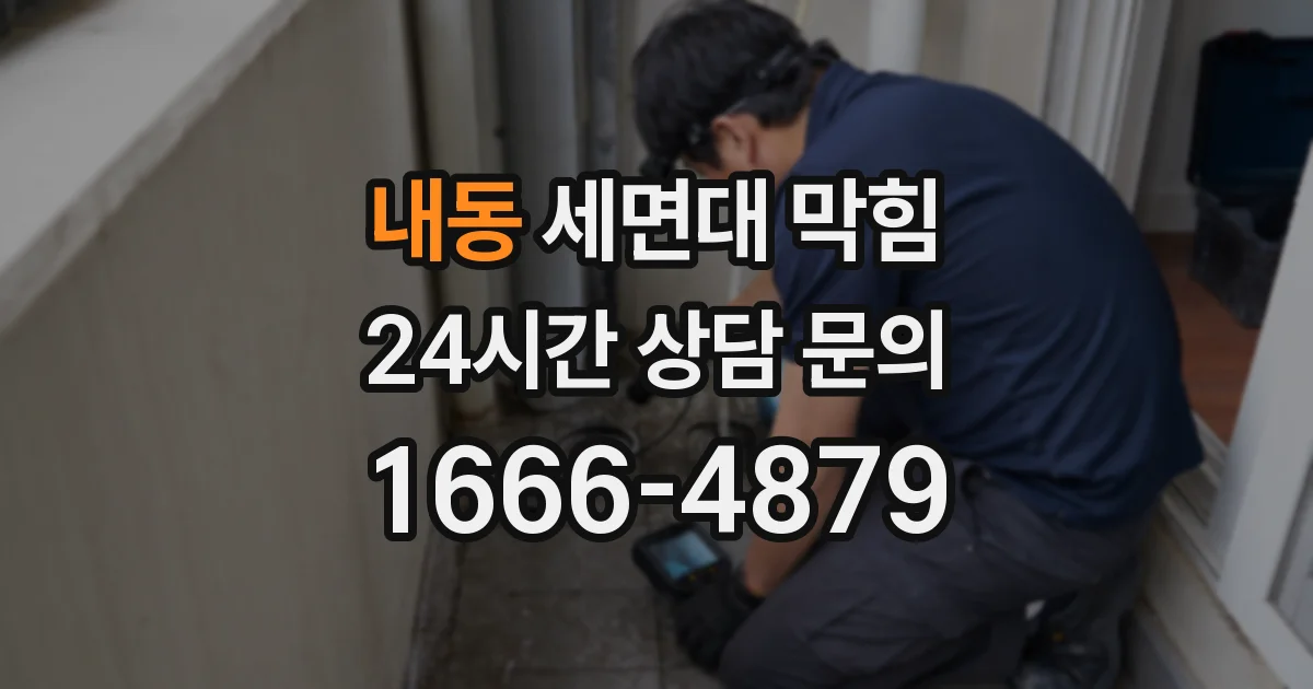 내동 세면대 막힘