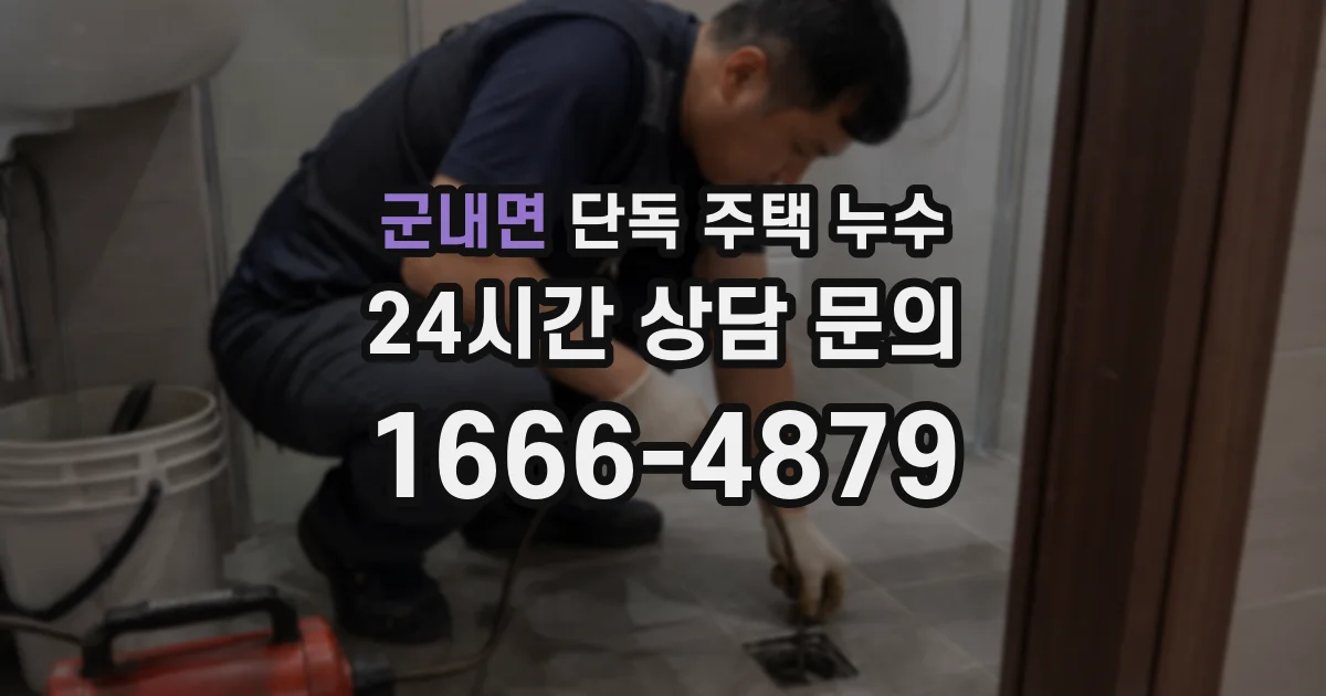 군내면 단독 주택 누수