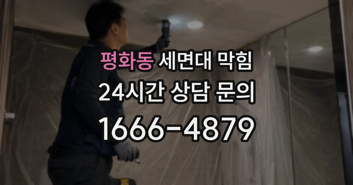 평화동 세면대 막힘