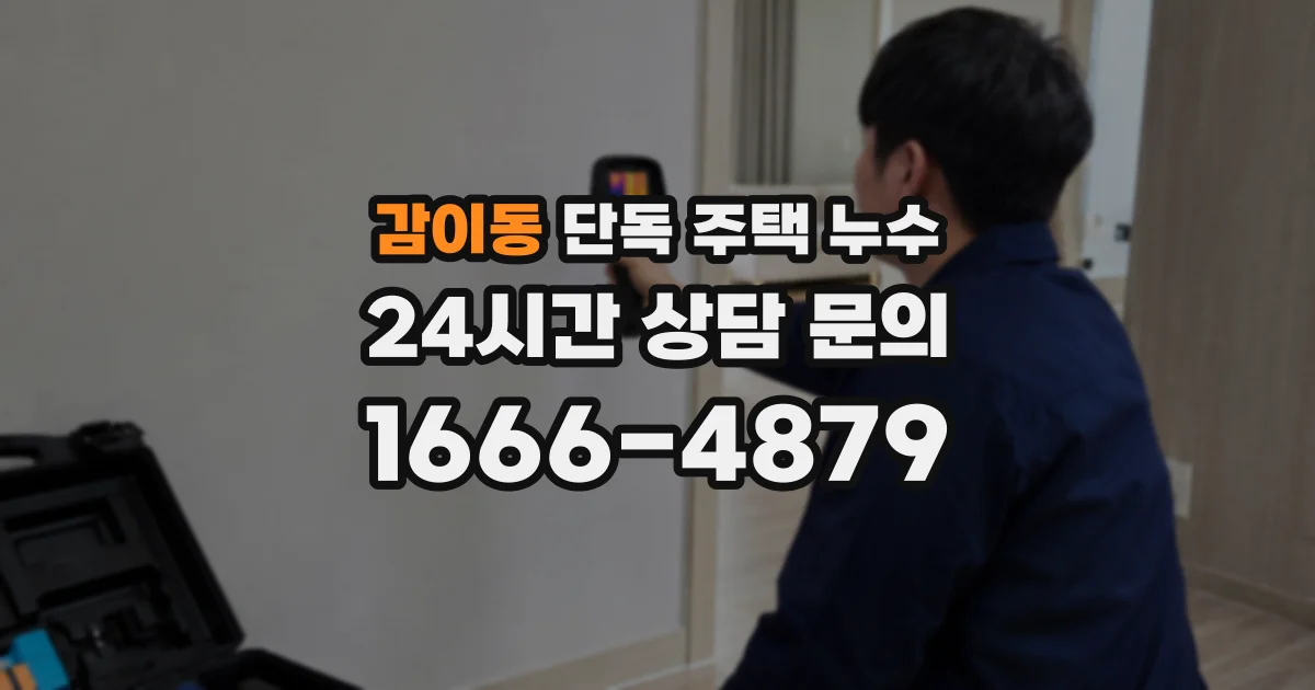 감이동 단독 주택 누수