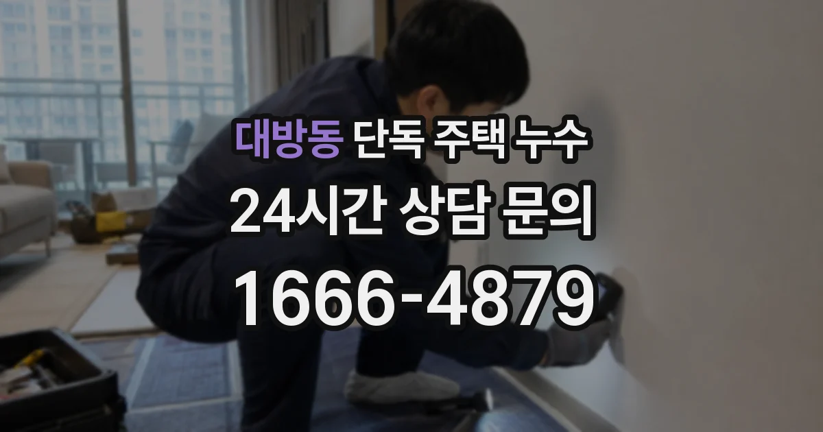 대방동 단독 주택 누수