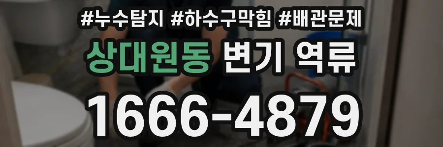 상대원동 변기 역류