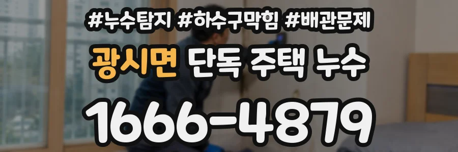 광시면 단독 주택 누수