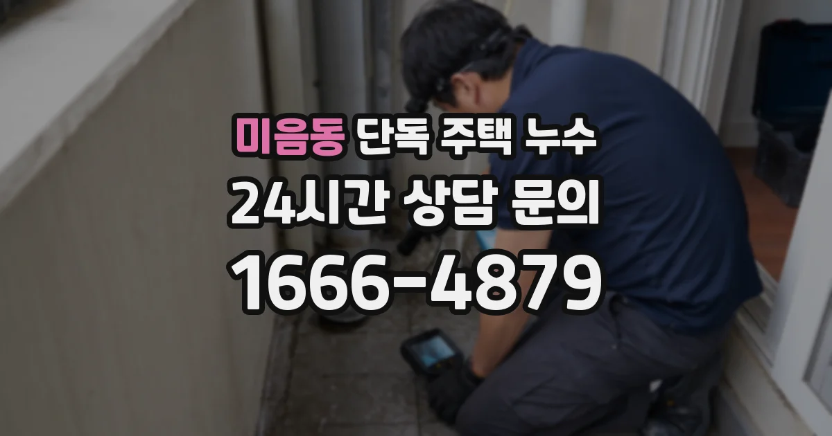 미음동 단독 주택 누수