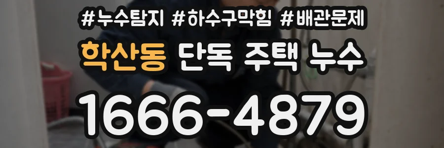 학산동 단독 주택 누수