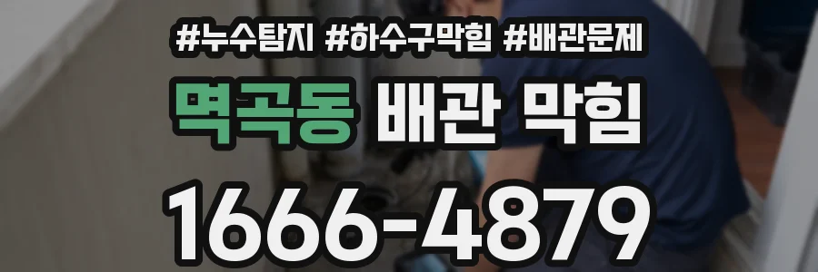 멱곡동 배관 막힘