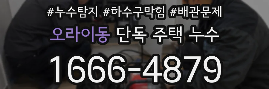 오라이동 단독 주택 누수